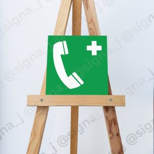 Plaque "Poste téléphonique de secours" 20x20cm - REF P034